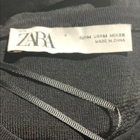 NWOT. Zara Black Midi Dress. Size M. - Picture 4 of 6
